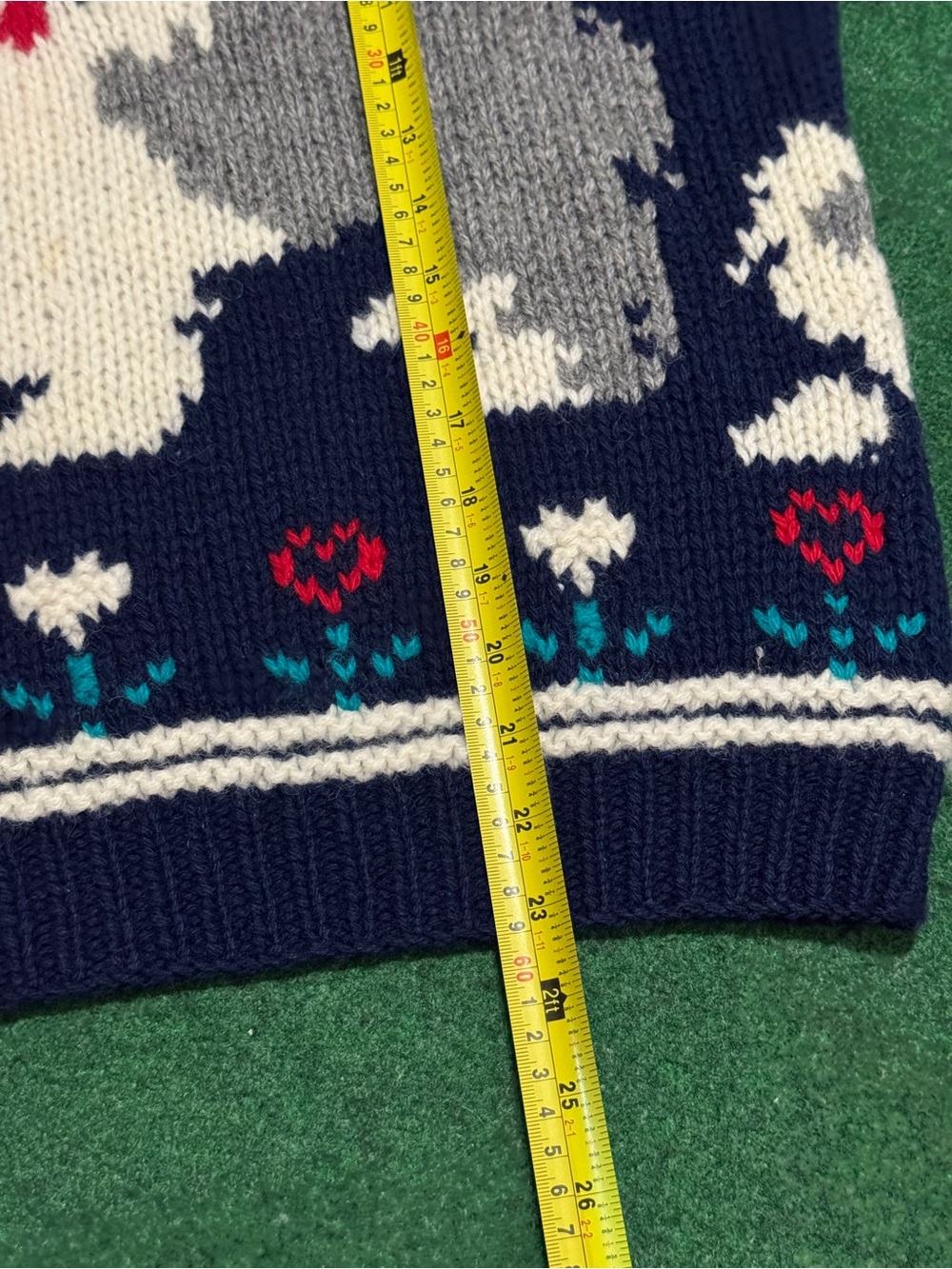 Woolrich Intarsia Knit Vintage Sweater Small Sheep Dog 80s 90s Crewneck RARE - Picture 6 of 6